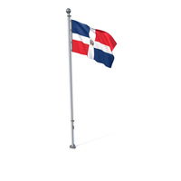 Dominican Republic Cloth Flag Stand PNG & PSD Images
