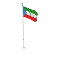 Equatorial Guinea Cloth Flag Stand PNG & PSD Images