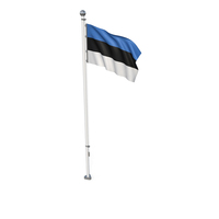 Estonia Cloth Flag Stand PNG & PSD Images