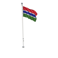 Gambia Cloth Flag Stand PNG & PSD Images