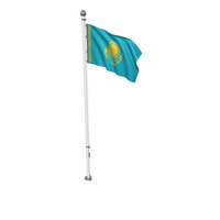 Kazakhstan Cloth Flag Stand PNG & PSD Images