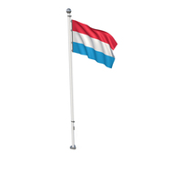 Luxembourg Cloth Flag Stand PNG & PSD Images