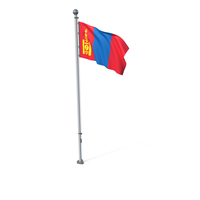 Mongolia Cloth Flag Stand PNG & PSD Images