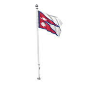 Nepal Cloth Flag Stand PNG & PSD Images