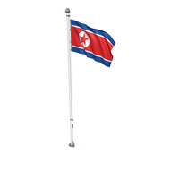 North Korea Cloth Flag Stand PNG & PSD Images