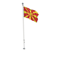 North Macedonia Cloth Flag Stand PNG & PSD Images
