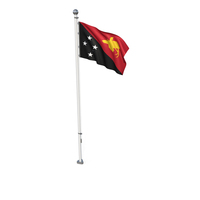 Papua New Guinea Cloth Flag Stand PNG & PSD Images