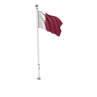 Qatar Cloth Flag Stand PNG & PSD Images