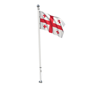 Republic of Georgia Cloth Flag Stand PNG & PSD Images