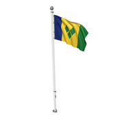 Saint Vincent and the Grenadines Cloth Flag Stand PNG & PSD Images