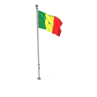 Senegal Cloth Flag Stand PNG & PSD Images