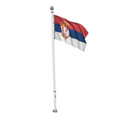 Serbia Cloth Flag Stand PNG & PSD Images
