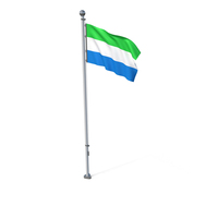 Sierra Leone Cloth Flag Stand PNG & PSD Images