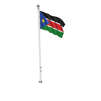 South Sudan Cloth Flag Stand PNG & PSD Images