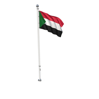 Sudan Cloth Flag Stand PNG & PSD Images