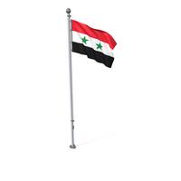 Syria Cloth Flag Stand PNG & PSD Images