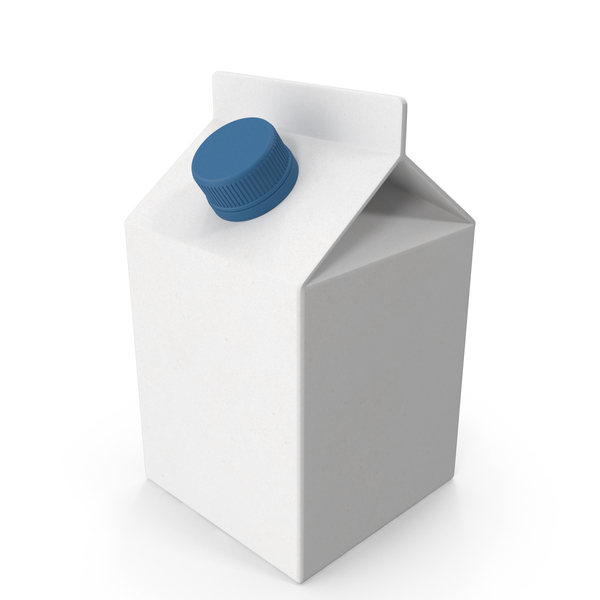 小空白牛奶纸箱PNG和PSD图像