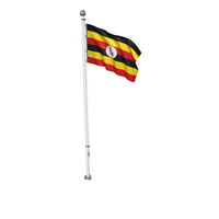 Uganda Cloth Flag Stand PNG & PSD Images