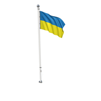 Ukraine Cloth Flag Stand PNG & PSD Images