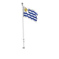 Uruguay Cloth Flag Stand PNG & PSD Images