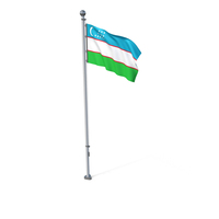 Uzbekistan Cloth Flag Stand PNG & PSD Images
