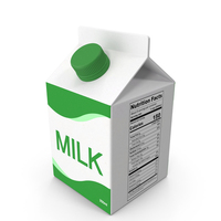 Small Green Milk Carton PNG & PSD Images