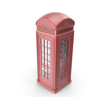 British Red Phone Booth With Telephone PNG & PSD Images