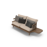 Fly Lounge Sofa With Side Tables PNG & PSD Images