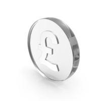Pound Symbol Silver Glass PNG & PSD Images