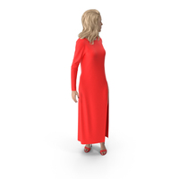 Woman In Red Dress Turns PNG & PSD Images