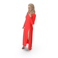 Woman In Red Dress Smiling PNG & PSD Images