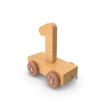 Wooden Train Number 1 PNG & PSD Images