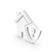 White Home Question Mark Symbol PNG & PSD Images