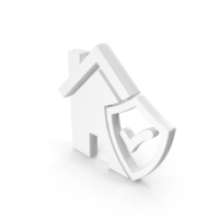 White Home Secure Tick Symbol PNG & PSD Images