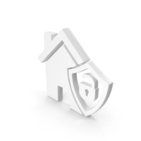 White Home Secure Unlock Symbol PNG & PSD Images