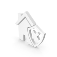 White Home Unsecure Symbol PNG & PSD Images