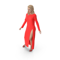 Woman In Red Dress Disturbed PNG & PSD Images