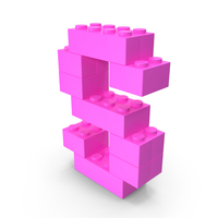 Pink Toy Bricks Letter S PNG & PSD Images