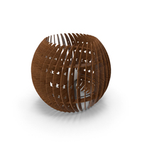 Wood Lamp. Decorative Round Modern Wooden Lantern Lamp Contemporary PNG & PSD Images