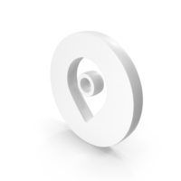 White Round Location Symbol PNG & PSD Images