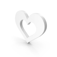 Love Symbol White PNG & PSD Images