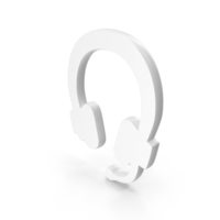 Mike Headphones White Icon PNG & PSD Images