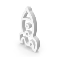 Outline Rocket White PNG & PSD Images