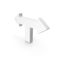 Two Sides Road Arrow White PNG & PSD Images