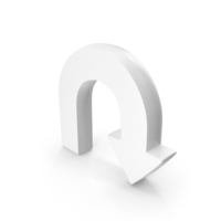 White U Turn Symbol PNG & PSD Images
