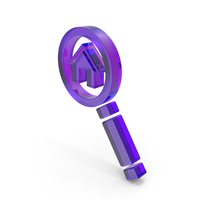 Purple Glass Home Search Symbol PNG & PSD Images
