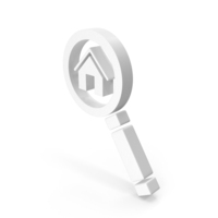 White Home Search Symbol PNG & PSD Images