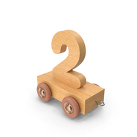Wooden Train Number 2 PNG & PSD Images
