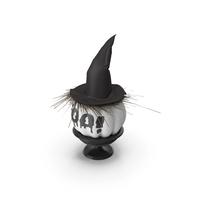 Halloween Boo Pumpkin With Hat PNG & PSD Images