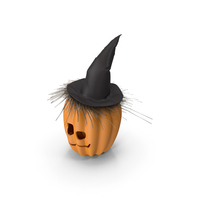 Halloween Pumpkin With Hat PNG & PSD Images
